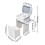 Living And Home Flip Up Compact Dressing Table Stool Set w/ Mirror & Drawer 6