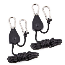 2pcs Grow Light Rope Hangers Adjustable Height Heavy Duty Nylon and Steel Ceiling Plant Hooks