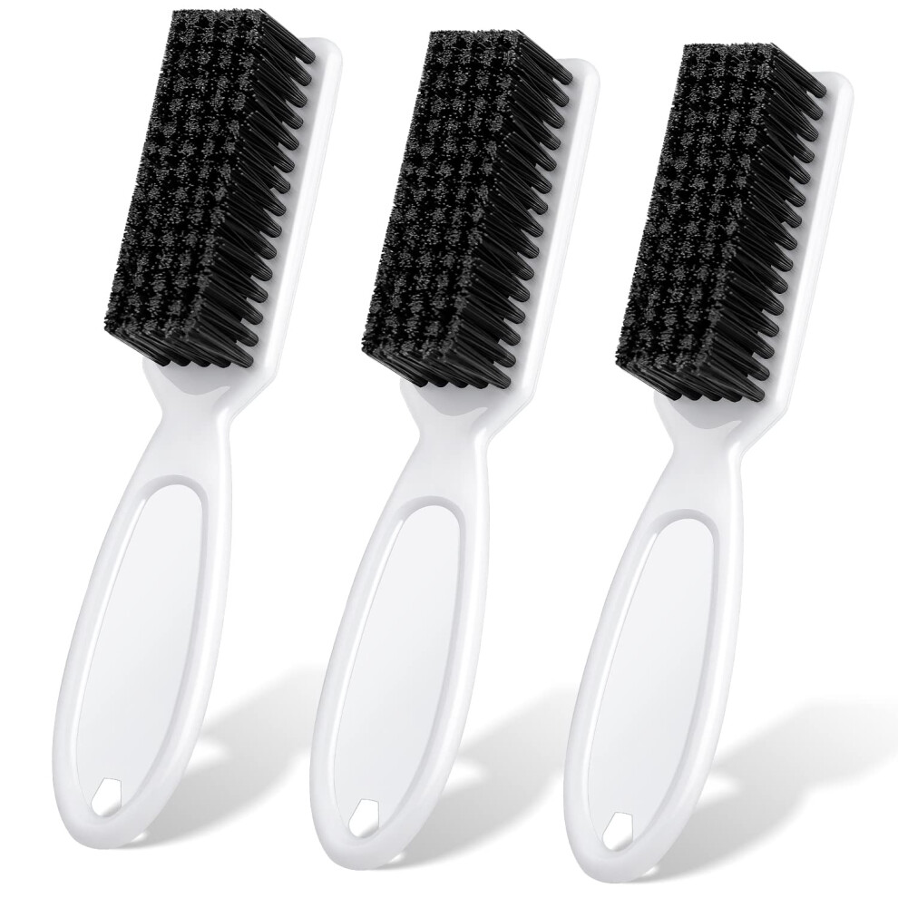Barber Brush Set with Fade Brush, 3 Piece Nylon Bristle for Precise Fade Detailing and Clipper Cleaning