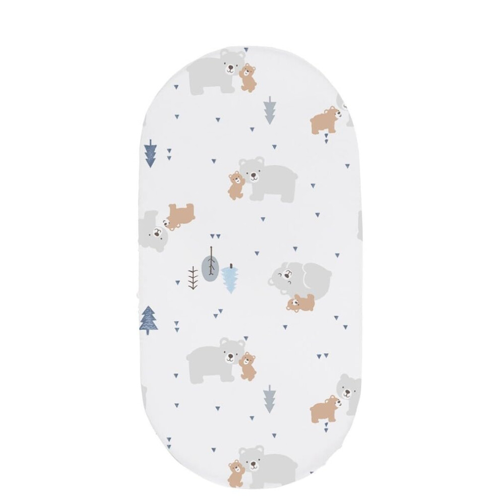 Bassinet Fitted Sheet Ultra Soft Stretch for Crib, Pram, Stroller, Changing Pad 82x41x8cm Type 6