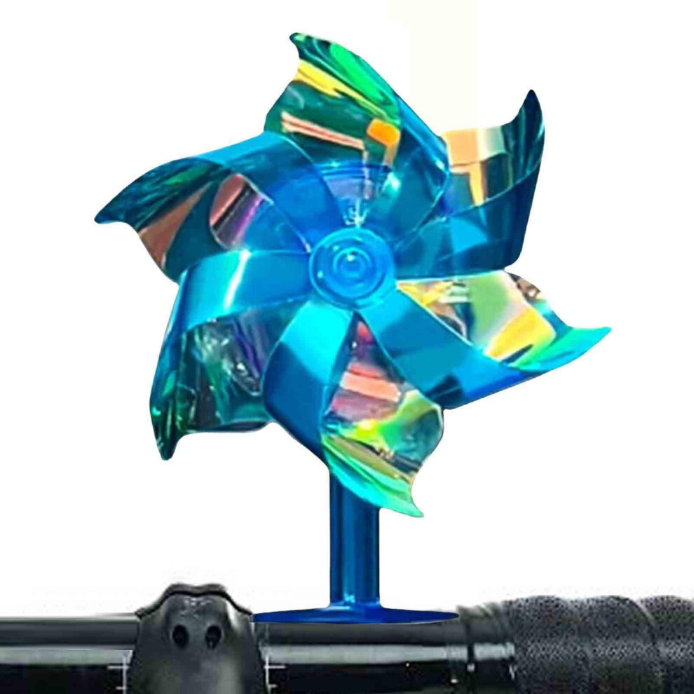Led Handlebar Windmill Spinner For Motorcycle Scooter Bike Â Colorful Rotating Wheel Decoration, Lightweight 22G Accessory Blue 9174973460527