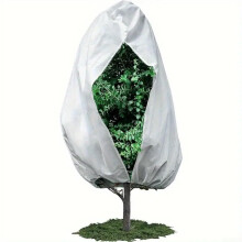 Large Plant Frost Protection Cover with Zipper and Drawstring for Winter Garden Use 300x300cm White
