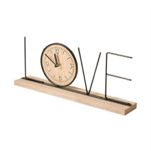 Modern Wooden Desk Clock with Silent Quartz Movement for Office or Home Luxury Shelf Decor