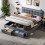 5ft King Upholstered Bed Frame with Drawers 5