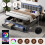5ft King Upholstered Bed Frame with Drawers 7