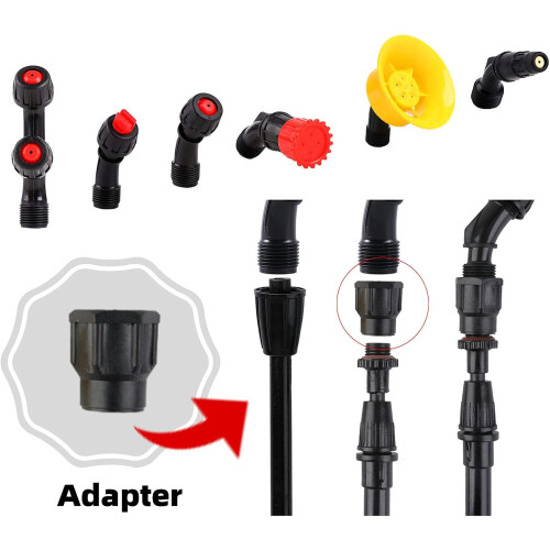 Sprayer Nozzle Tips Set of 6, Adjustable Replacement for Backpack, Farm, Pump and Orchard Sprayers 1