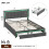 5ft King Upholstered Bed Frame with Drawers 12