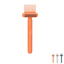 2 in 1 DoubleSided Hair Brush Cleaner Tool with Ergonomic Grip for Home and Salon Use, Orange