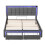 5ft King Upholstered Bed Frame with Drawers 1