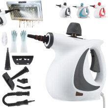 Handheld Steam Cleaner with Accessories for Car, Furniture, Floor, Upholstery and Tile Cleaning (Gray)
