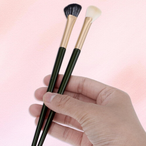 2 Pack Nose Contour Brush Set Angled Half Fan Shape for Makeup, Shadow & Highlighter 2