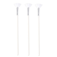 Facial Mask Applicator Brush Set of 3 for Glycolic Acid Peels and Skincare Spa Use White