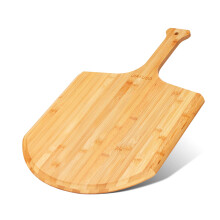 Large Bamboo Pizza Peel for Home Pizzeria Baking Pizza Bread Cutting Fruit 15 Inch Wide