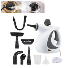 10 in 1 Handheld Pressurized Steamer for Floor, Upholstery, Grout, Car, Gray