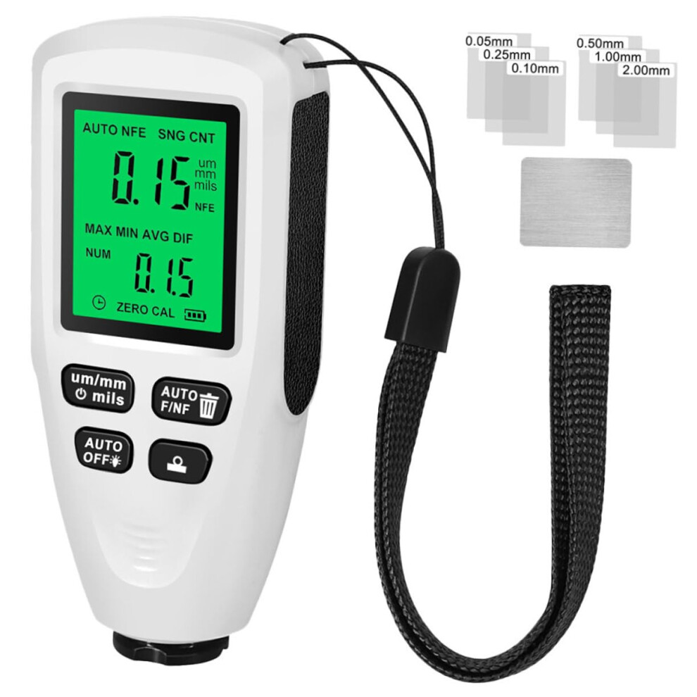 Automotive Coating Thickness Gauge With Digital Display, Precision, Battery Powered For Car Paint Measurement 9164114970336