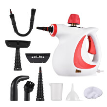 Handheld Steam Cleaner with 10 Attachments, Pressurized Steamer for Home, Car, Floors, Upholstery and Windows