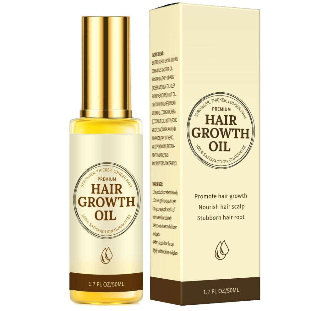 Biotin Hair Growth Serum with Caffeine for Thinning Hair, Anti Hair Loss Oil for Men and Women 1.7 oz-image-OPC-PR2TZRH-NEW