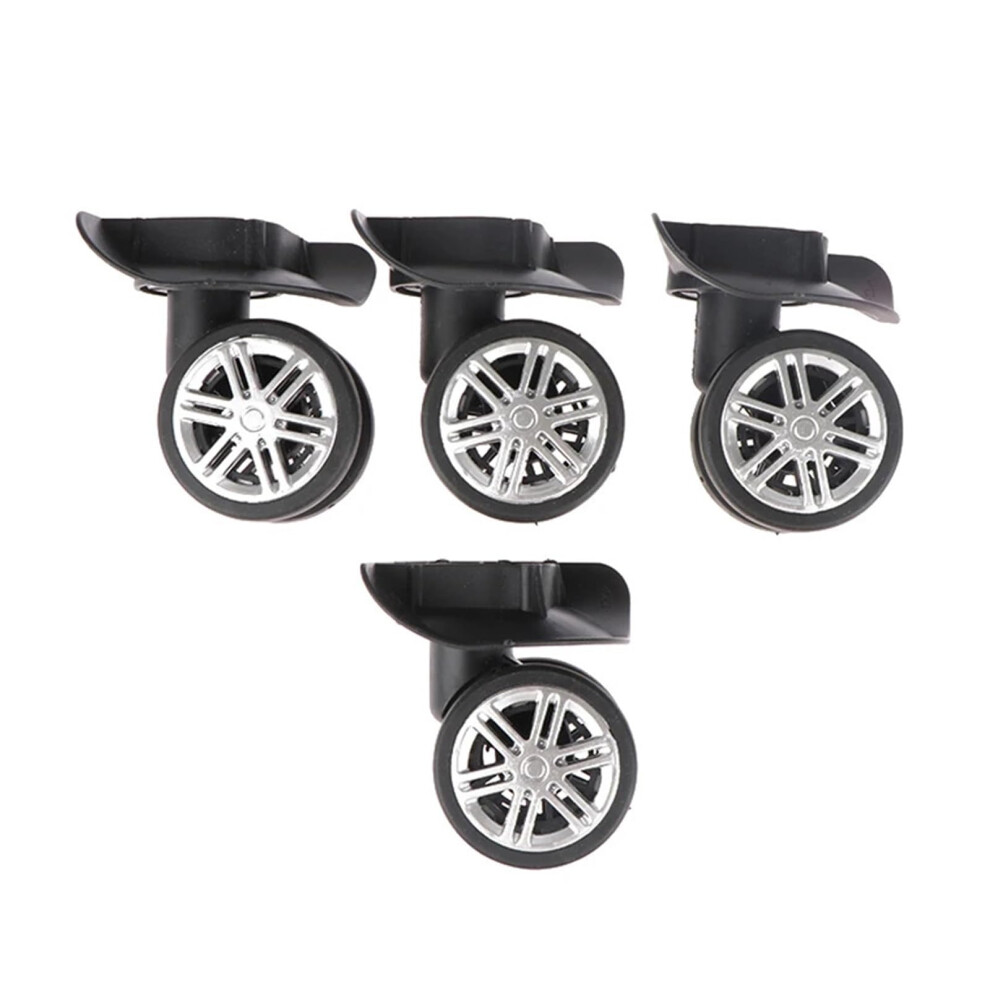 4Pcs Silent Universal Wheels Replacement Luggage Caster Accessories Suitcases Trolley Rubber Wheels Silent Luggage Wheels 9164114178053