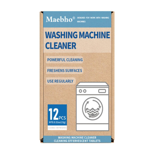 Washing Machine Cleaner Tablets 12 Pack Powerful Descaler for HE Front &  Load, EcoFriendly Deodorizer