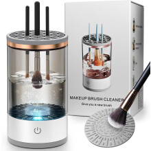Electric Makeup Brush Cleaner Machine with Automatic Spinner Dryer for All Size Brushes