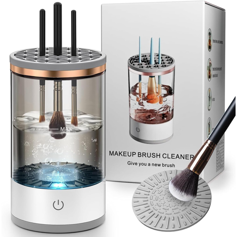Electric Makeup Brush Cleaner Machine with Automatic Spinner Dryer for All Size Brushes