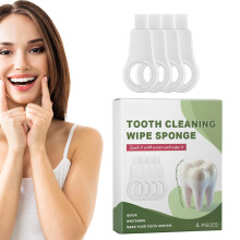 Teeth Cleaning Wipes 4 Pack Sponge Wipes for Adult Teeth Cleaning Finger Brush for Deep Cleaning Wipes, Safe and Gentle Tool for Cleaning Teeth