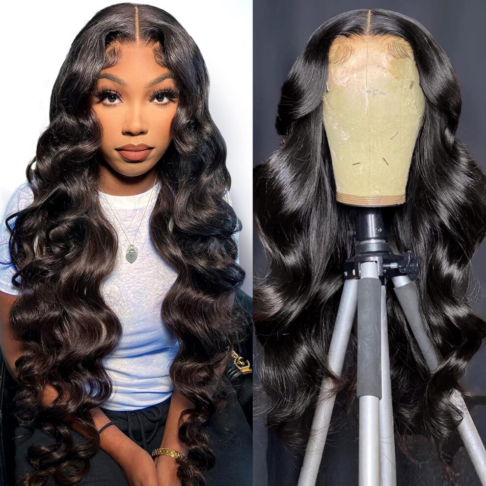 13x4 Body Wave Lace Front Wig Human Hair Pre Plucked Hairline with Baby Hair 150% Density