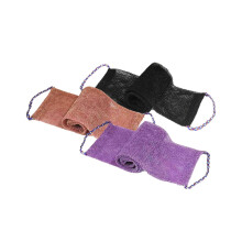 DoubleSided Nylon Bath Scrubber with 31.5' Rope Handle 3 Pack for Body Exfoliation
