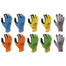 Nitrile Foam Coated Work Gloves, Washable_Smart Touch 10 Pairs Pack (Medium, 5 Colors (B,Y,O,G,G))