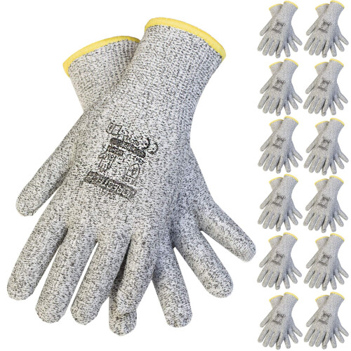 Knit Work Gloves PPE Multi-Use Hand Protection Pack of 12 (Medium)
