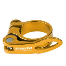 31.8mm Aluminum Alloy Bike Seat Post Clamp Quick Release Anti Slip Lock for MTB Road Bikes Gold