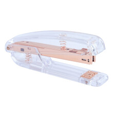 Rechizite de birou, capsator transparent acrilic auriu-roz pentru decor elegant de birou