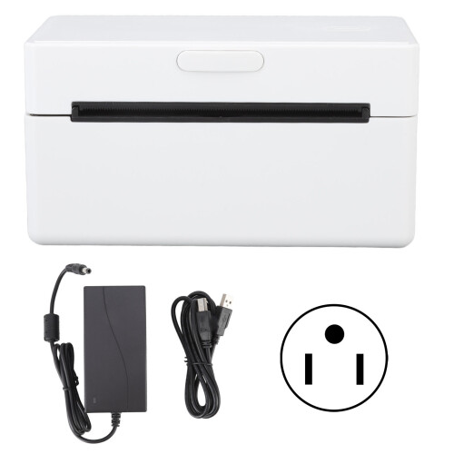 Bluetooth Thermal Shipping Label Printer Cost Saving Technology Right Angle Power Adapter Wireless Printing Platform Compatibility High Speed