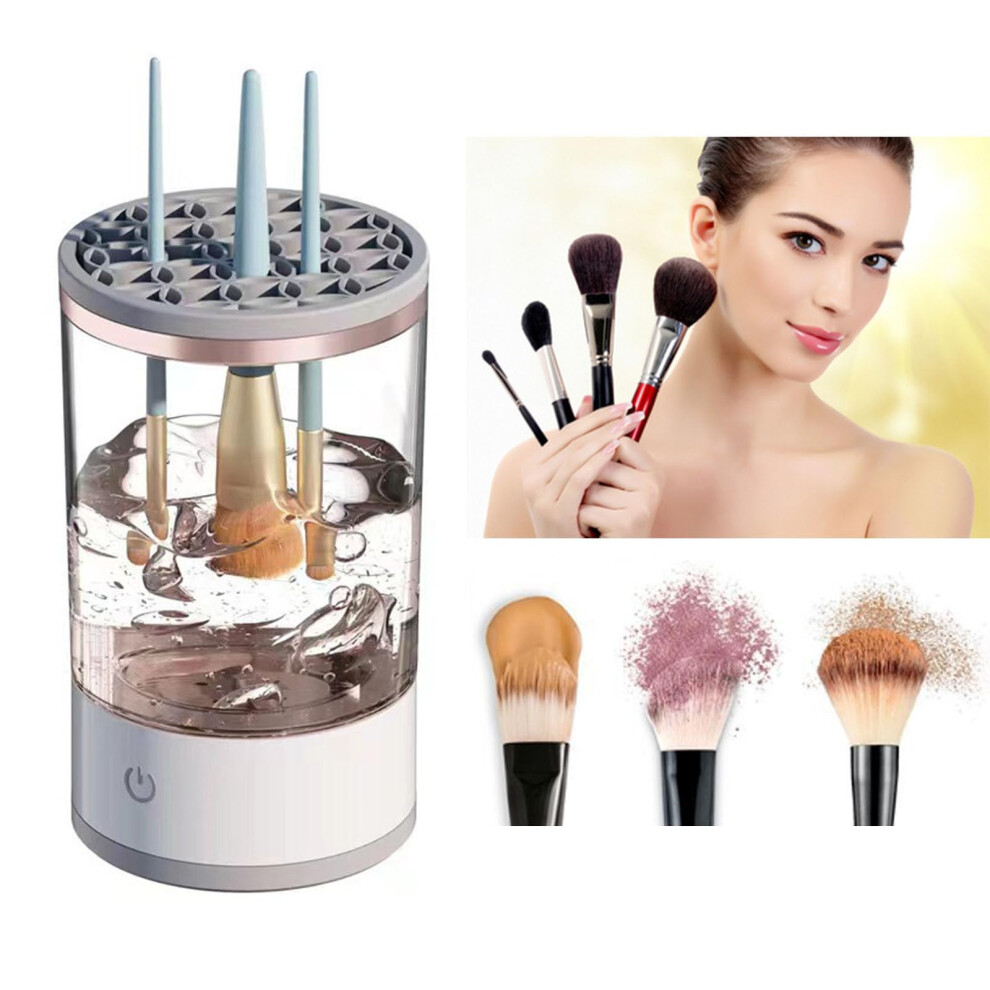 Electric makeup brush cleaner for cleaning and drying