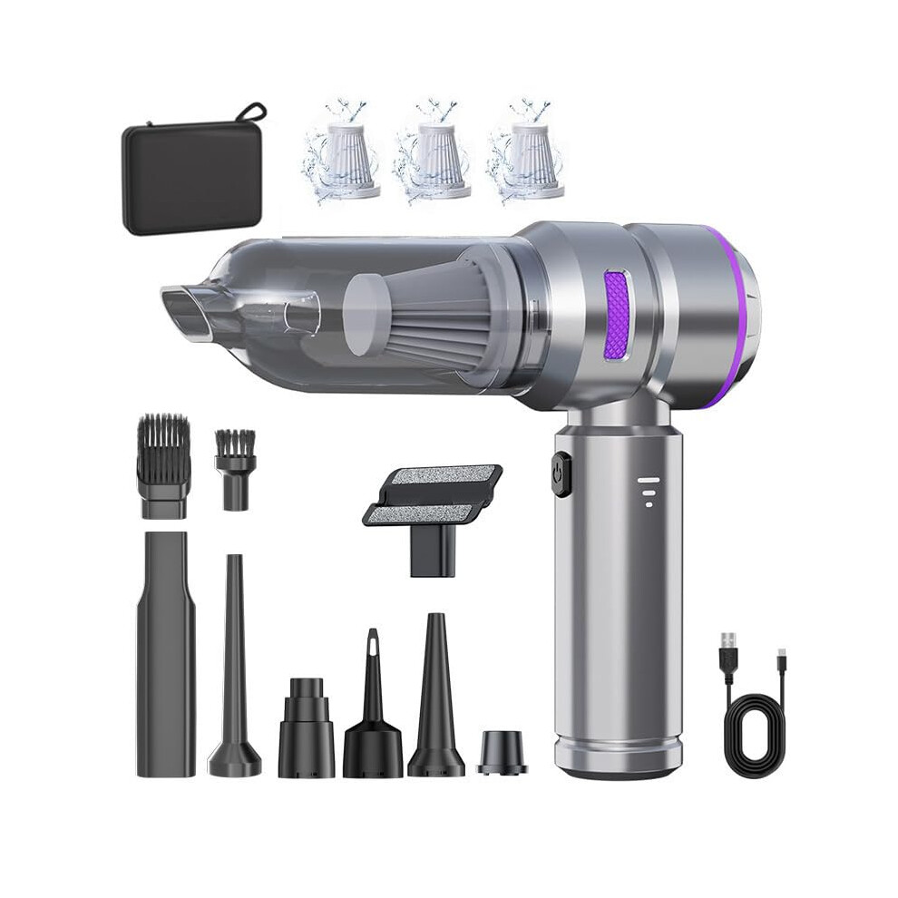 Cordless Car Vacuum Cleaner With Strong Suction, Brushless 2In1 Dust Blower & Air Pump For Auto 9365369293045
