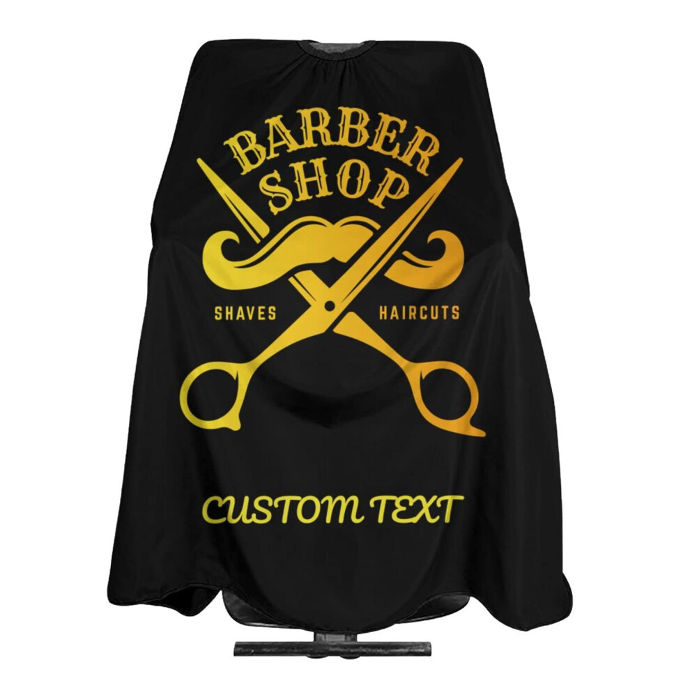 Barber Cape with Custom Photo and Text, Waterproof Hairdressing Cape for Salon or Home