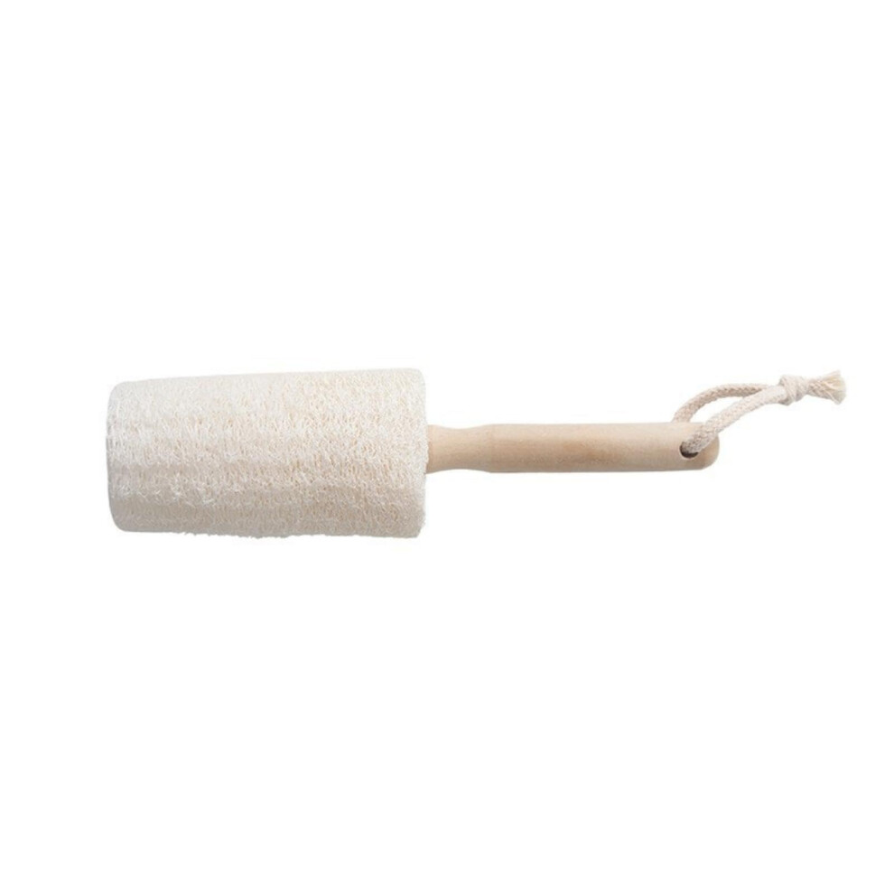 Natural Loofah Sponge Scrubber with Handle for Body Exfoliating & Kitchen Dish Cleaning
