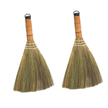 Wooden Handheld Broom with Natural Bristles for Desk Dust Removal, Compact Indoor Sweeping Tool for Home or Office