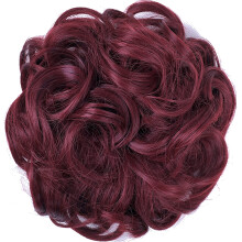 Messy Bun Hair Piece with Natural Wave Texture and Secure Clip Attachment for Women Updo