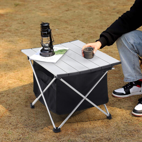 Living And Home Portable Folding Camping Table, 39cm W x 33cm D x 31cm H