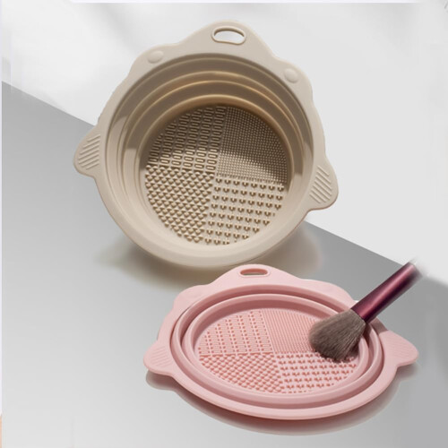 Makeup Brush Cleaner Silicone Foldable Washing Tool for Removing Residue and Easy Storage 1