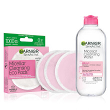 Garnier Micellar Water and Eco Pad 3 Piece Set