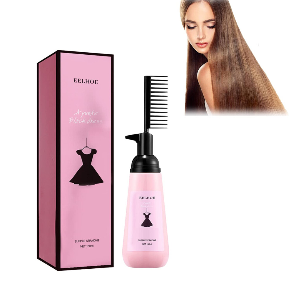 Cream Hair Straightening 2 In 1 Leavein Treatment For Curly Hair, Fast Frizz Control And Smoothing