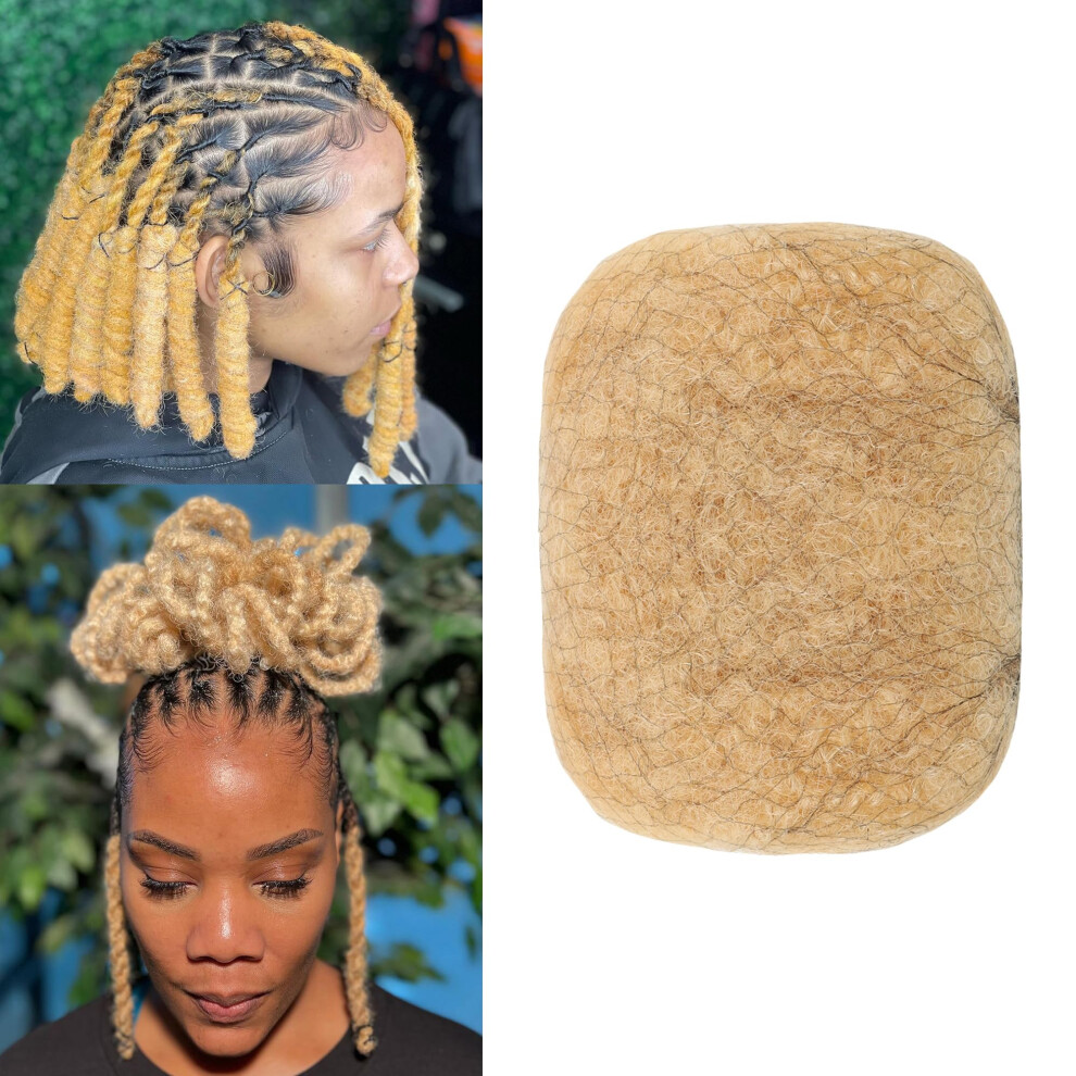 Unisex Afro Kinky Human Hair Extensions 8 Inch Blonde Crochet For Dreadlocks Locs Braiding