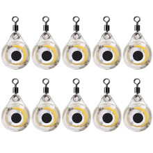 10Pcs Automatic Underwater LED Fishing Lure EyeShaped Bright Bait Battery Powered for Night