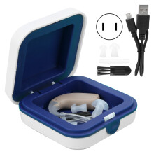 Noise Cancelling Hearing Aids With Adjustable Volume Control, Invisible Design Behind The Ear Model For Seniors, Advanced DSP Chips And Long Lasting