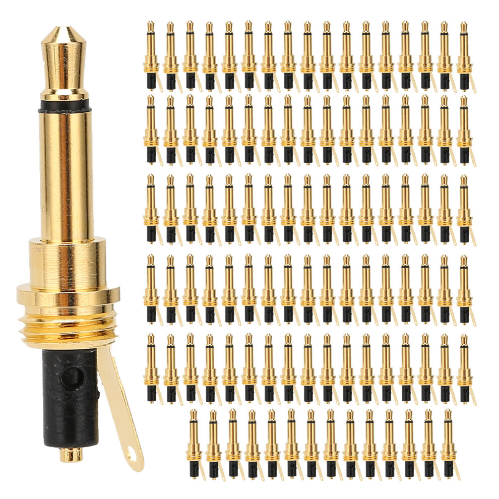 Anti Corrosion 2-Pole 3.5Mm Stereo Male Plug Audio Connector, Stable Performance Soldering Plug For Radios Earphones Headsets 9138057383911