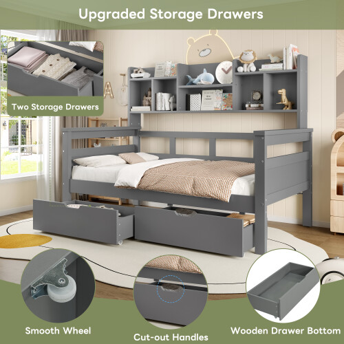 3ft Single Beds for Kids with Two Storage Drawers 2