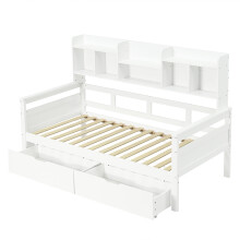 3ft Single Beds for Kids with Two Storage Drawers