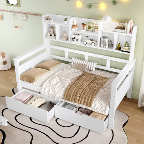 3ft Single Beds for Kids with Two Storage Drawers 1